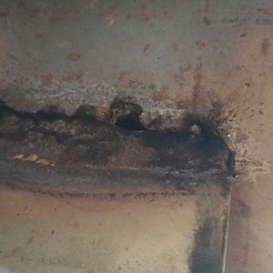 Factory down pipe leak-see hole and broke welds