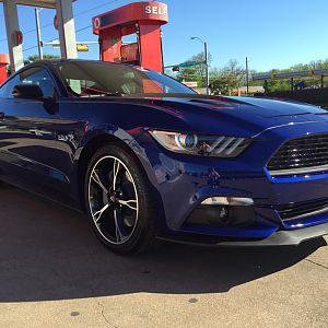 At the pumps.
