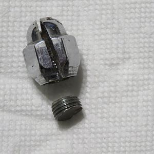 Part of a wheel stud and what it took to get the nut off it